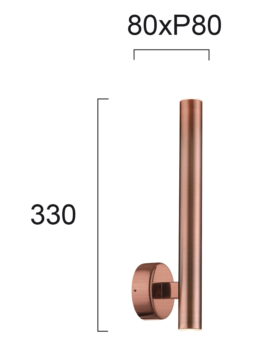 Φωτιστικό επίτοιχο Elliot 1Φ Led 10W Χάλκινο (4227302) - Image 2
