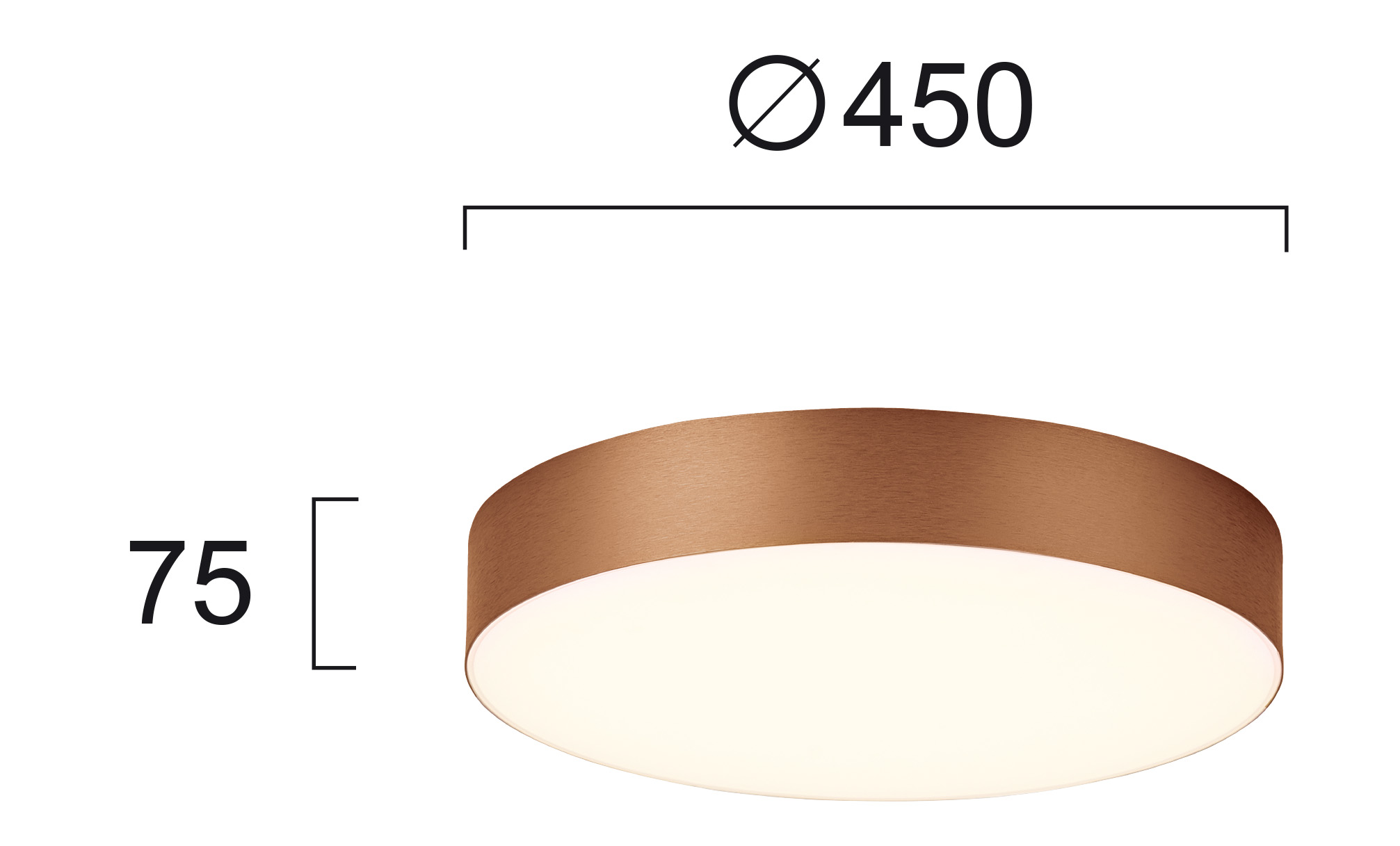 Φωτιστικό πλαφονιέρα Bruce 1Φ Led 40W Καφέ (4235301) - Image 2