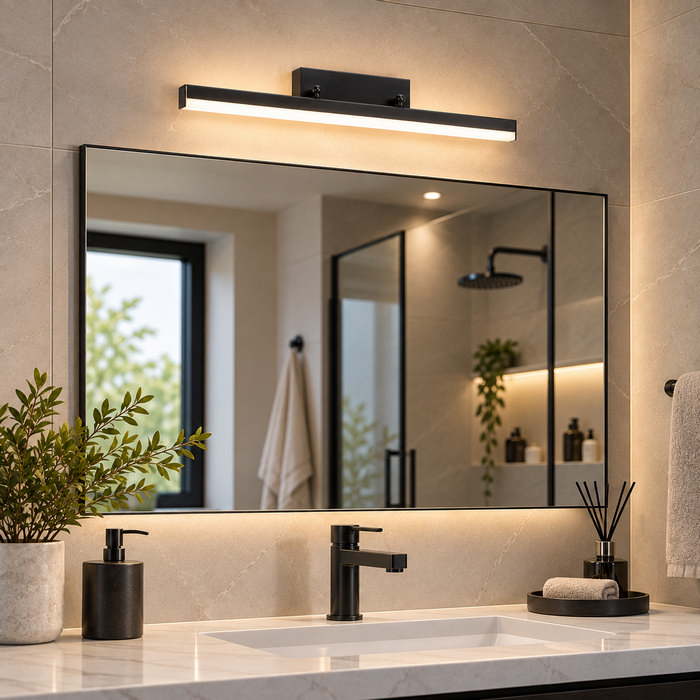 Evan φωτιστικό καθρέπτη μπάνιου LED 18W 4000K IP44 63cm μαύρο (2167) - Image 3