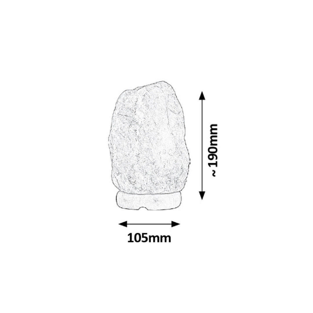 Φωτιστικό πορτατίφ Rock από φυσικό αλάτι 19cm (4120) - Image 3