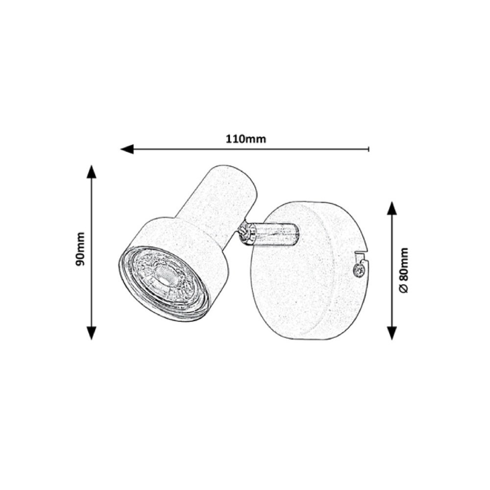 Φωτιστικό σποτ 1Φ Konrad λευκό (Rabalux 5354) - Image 3