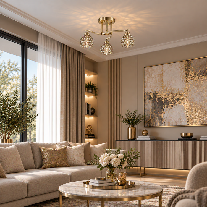 Liza φωτιστικό οροφής 3φωτο μπρονζέ (955LIZA3/AB) - Image 4