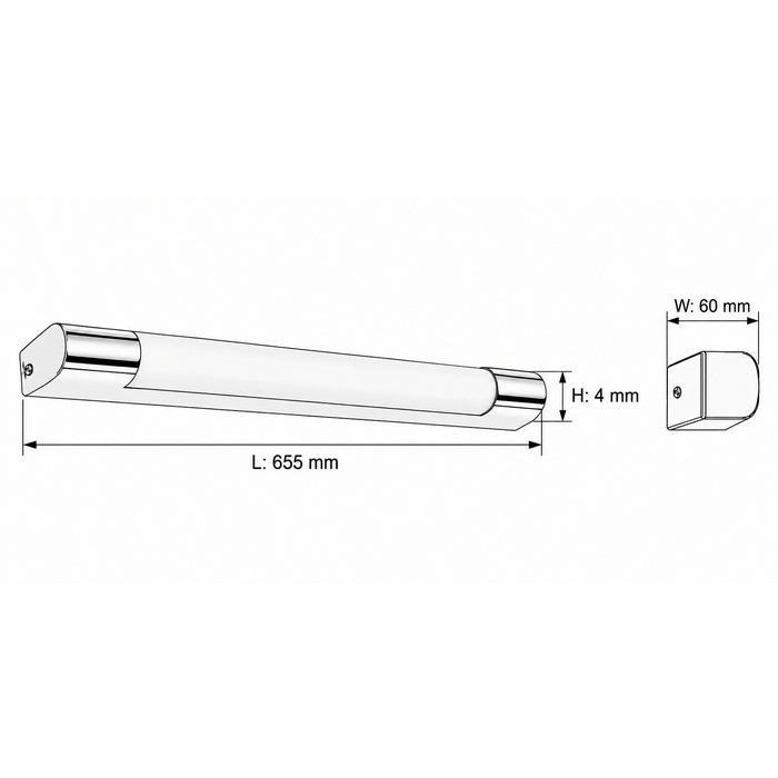 Poseidon φωτιστικό για καθρέπτη μπάνιου 18W 4000K IP44 65cm (955POSEIDON18) - Image 4