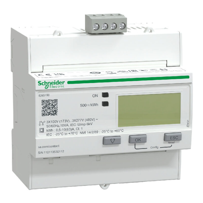 Acti 9 iEM - iEM3150 μετρητής ενέργειας - 63 A - Modbus (A9MEM3150)