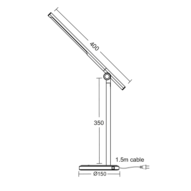 Degas φωτιστικό γραφείου μαύρο 7W Led Dimmable (SF1816LEDB) - Image 2