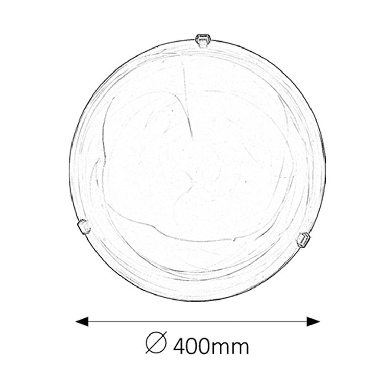 Alabastro φωτιστικό πλαφονιέρα καφέ 40cm (3353) - Image 3