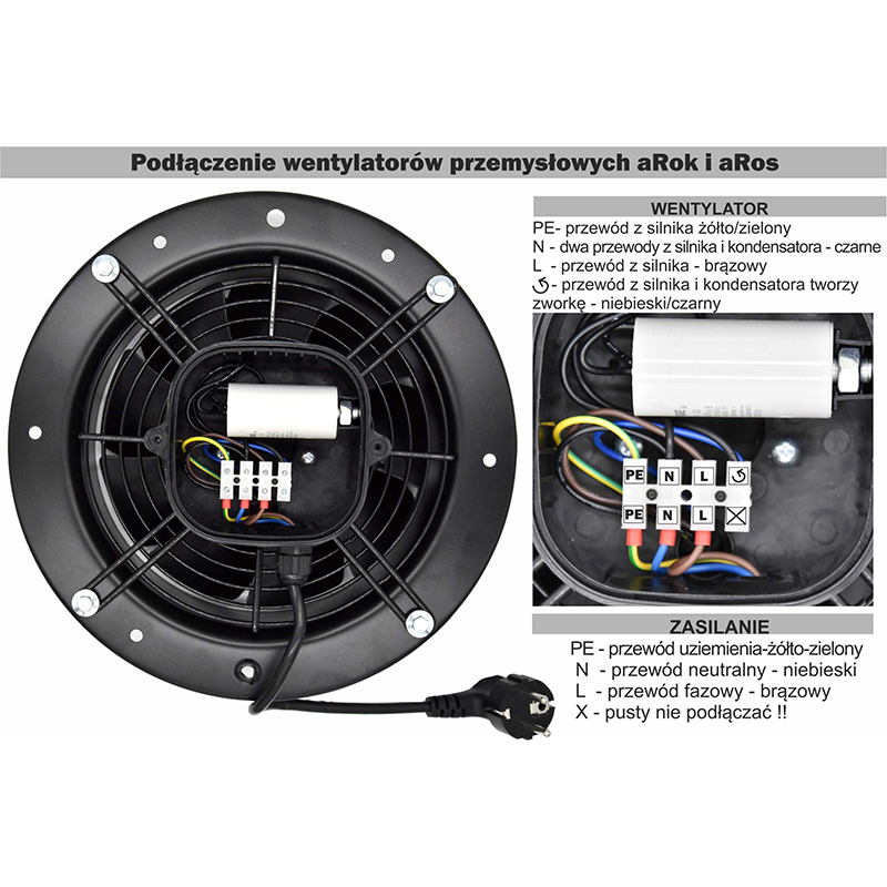 AirRoxy Aros βιομηχανικός εξαεριστήρας Φ450mm (01-127) - Image 3