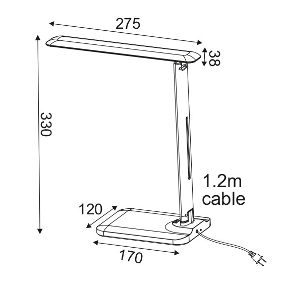 Futur2 φωτιστικό γραφείου μαύρο Led 5W CCT 320Lm (SF27LEDBK) - Image 2