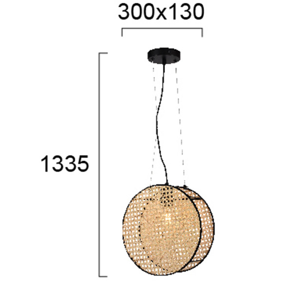 Φωτιστικό κρεμαστό Gheisa 1Φ Φυσικό Φ300 (4267800) - Image 2