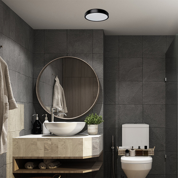 Samira φωτιστικό μπάνιου Led 18W 25cm 4000K μαύρο στρογγυλό (71252) - Image 3