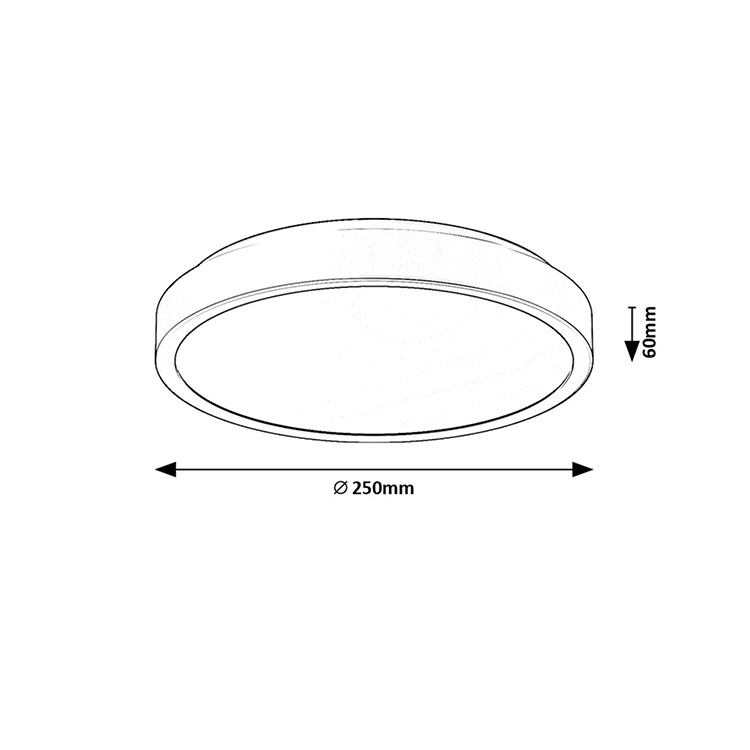 Samira φωτιστικό μπάνιου Led 18W 25cm 4000K μαύρο στρογγυλό (71252) - Image 6