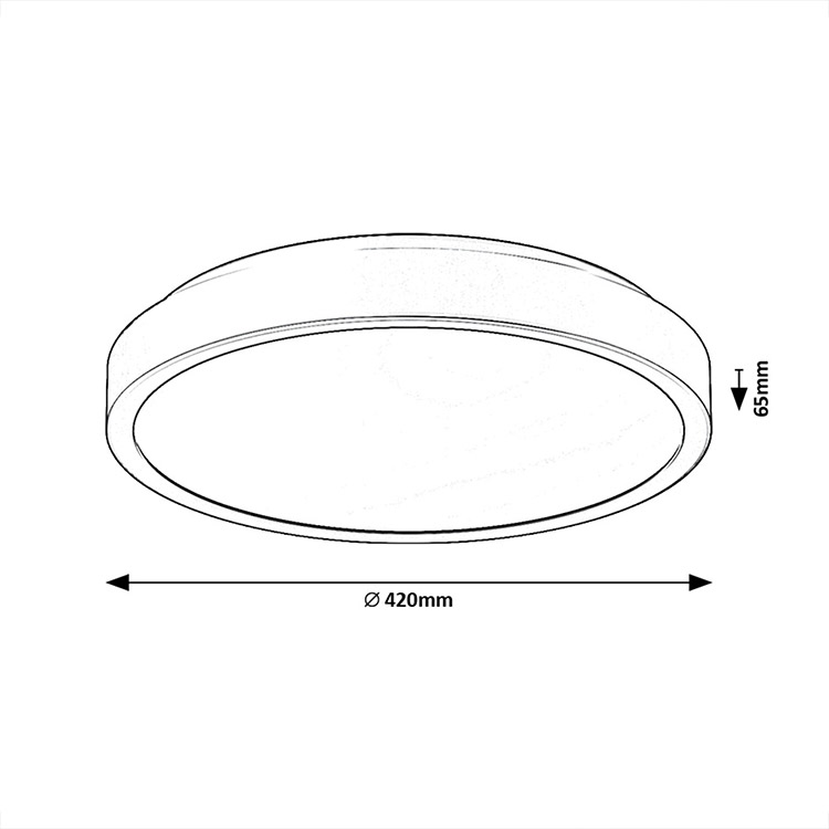 Samira φωτιστικό μπάνιου Led 48W 42cm 4000K λευκό στρογγυλό (71259) - Image 6