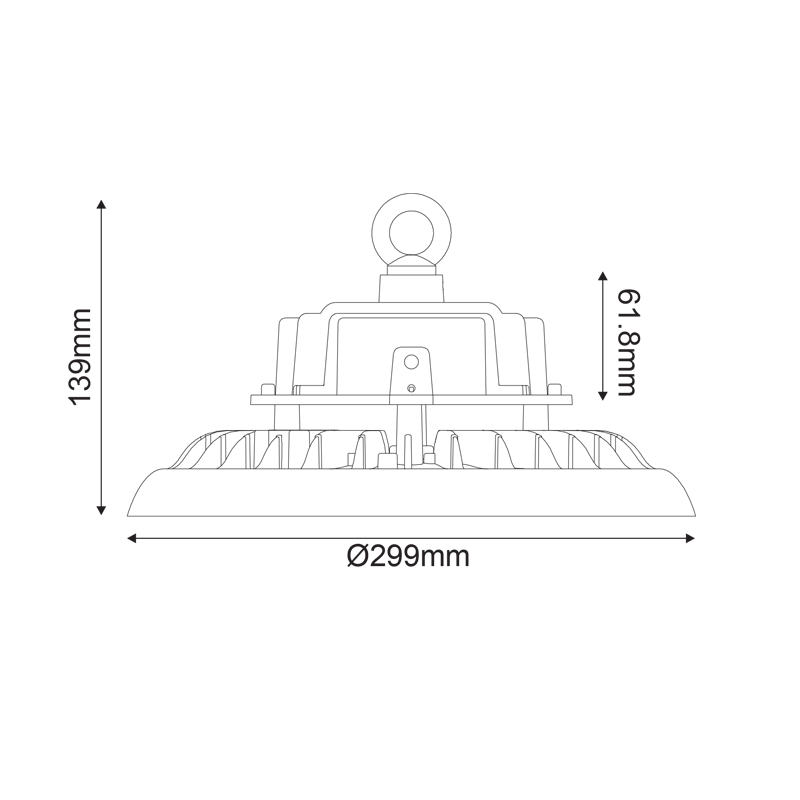 ASTREK φωτιστικό τύπου καμπάνα 150W 5000K