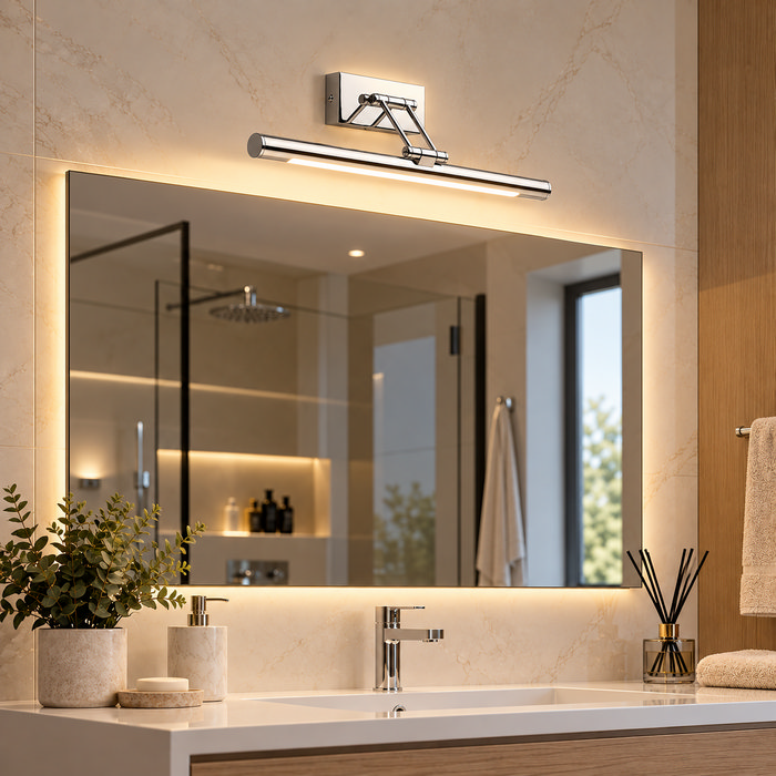 Rio φωτιστικό καθρέπτη μπάνιου LED 12W 4000K IP44 50cm χρώμιο (PN10LEDW504CH) - Image 2
