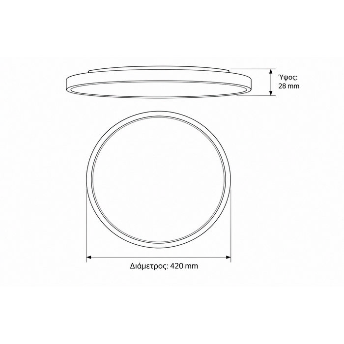 Φωτιστικό πλαφονιέρα Led 24W CCT 42cm λευκό (95EL24RCCTBL/WH) - Image 4