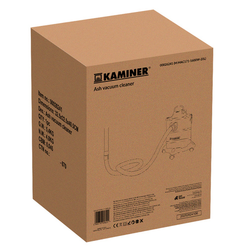 Kaminer ODK013-20L ηλεκτρική σκούπα στάχτης (26241) - Image 3