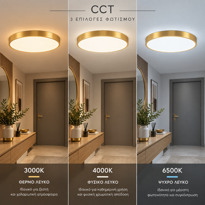 Luka πλαφονιέρα οροφής Led CCT 35W χρυσό (VIV005201) - Image 4