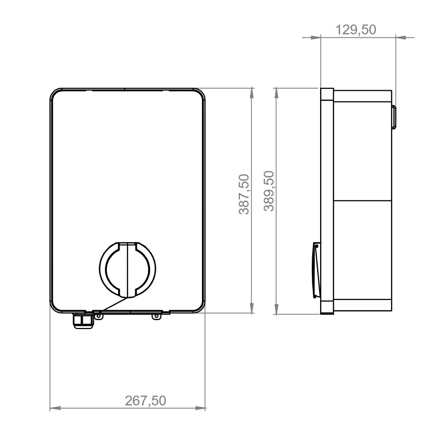 Σταθμός φόρτισης αυτοκινήτων 22kW ORION midi CS