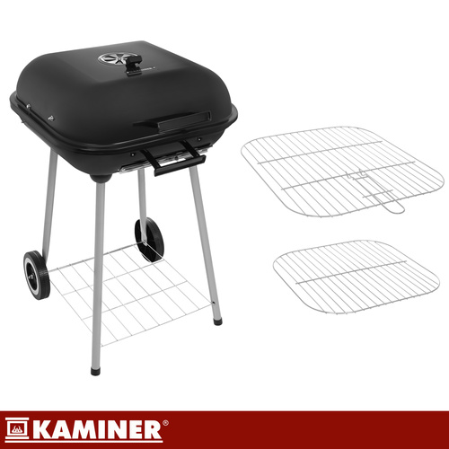 Ψησταριά κάρβουνου κήπου με καπάκι 53x77x46cm Kaminer (27321) - Image 5