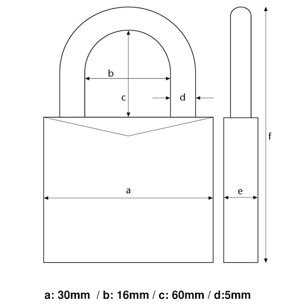 Λουκέτο Abus 64 Titalium 30x60mm