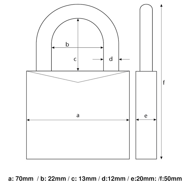 Λουκέτο Abus 82 Titalium 70mm Monoblock