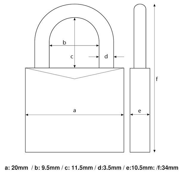Λουκέτο Abus 64 Titalium 20mm