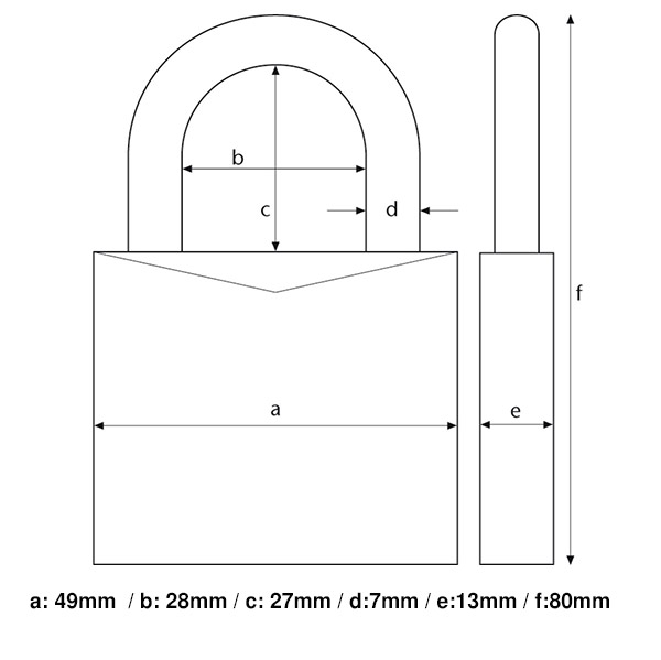 Λουκέτο Abus Brass Marine 84IB/50