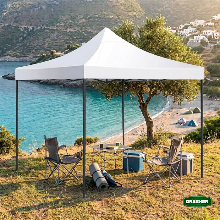 Πτυσσόμενο κιόσκι κήπου 3x3m λευκό 420D TGL3435 - Image 13