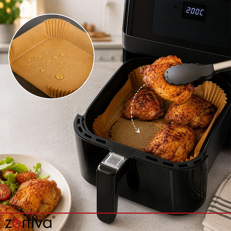 Αντικολλητικό χαρτί Air Fryer Zortiva 23x23cm 100 τεμάχια (28024) - Image 8