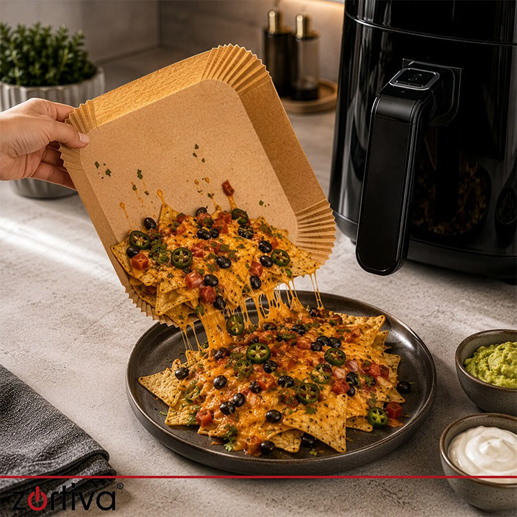 Αντικολλητικό χαρτί Air Fryer Zortiva 23x23cm 100 τεμάχια (28024) - Image 9