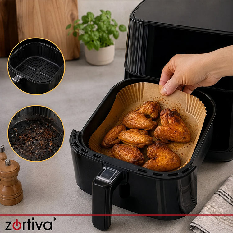 Αντικολλητικό χαρτί Air Fryer Zortiva 23x23cm 100 τεμάχια (28024) - Image 11