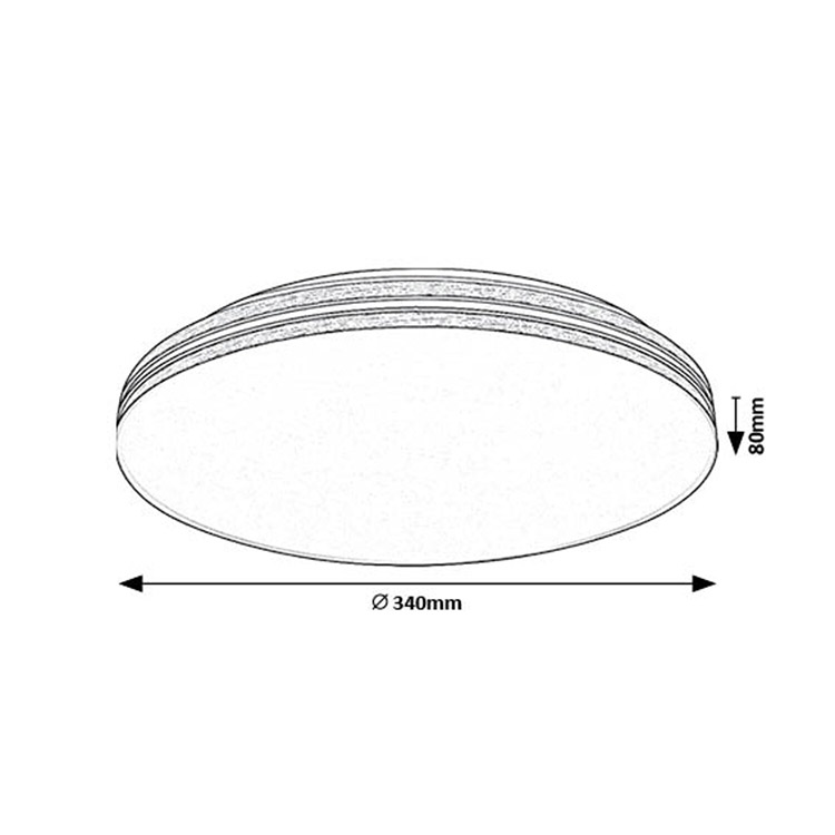 Oscar πλαφονιέρα οροφής Led 18W 4000K 34cm με εφέ ξύλου (71173) - Image 4