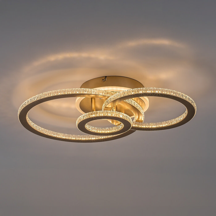 Maziar φωτιστικό οροφής LED 40W CCT χρυσό (71307) - Image 3