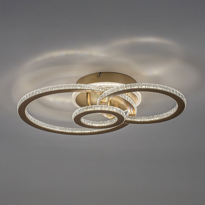 Maziar φωτιστικό οροφής LED 40W CCT χρυσό (71307) - Image 4