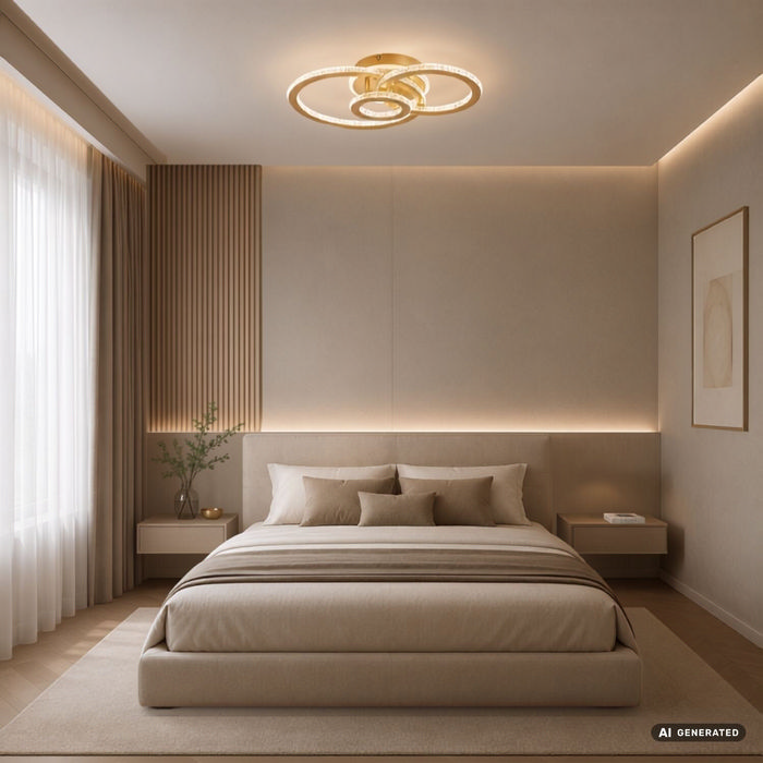 Maziar φωτιστικό οροφής LED 40W CCT χρυσό (71307) - Image 10