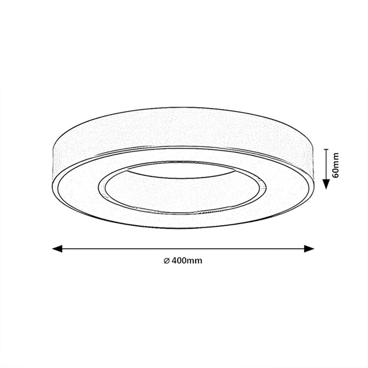 Cirano πλαφονιέρα οροφής Led 24W 3CCT 40cm μαύρη (71360) - Image 8