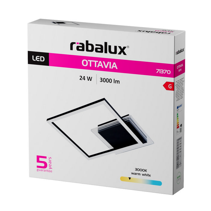 Ottavia φωτιστικό οροφής LED 24W μαύρο (71370) - Image 7