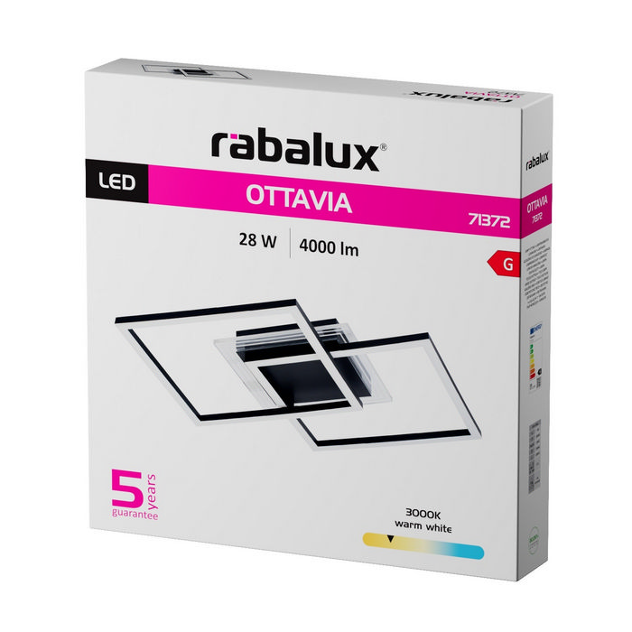 Ottavia φωτιστικό οροφής LED 28W μαύρο (71372) - Image 7