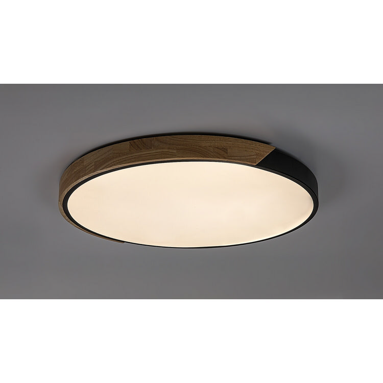 Maple2 φωτιστικό οροφής LED 40W CCT 3900lm μαύρο-ξύλο 61cm (71418) - Image 4