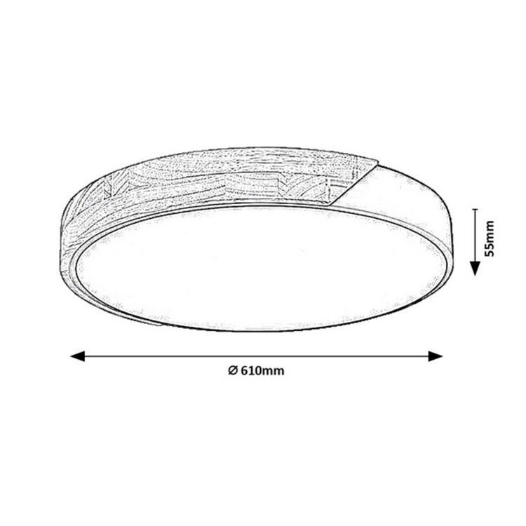 Maple2 φωτιστικό οροφής LED 40W CCT 3900lm λευκό-ξύλο 61cm (71419) - Image 9