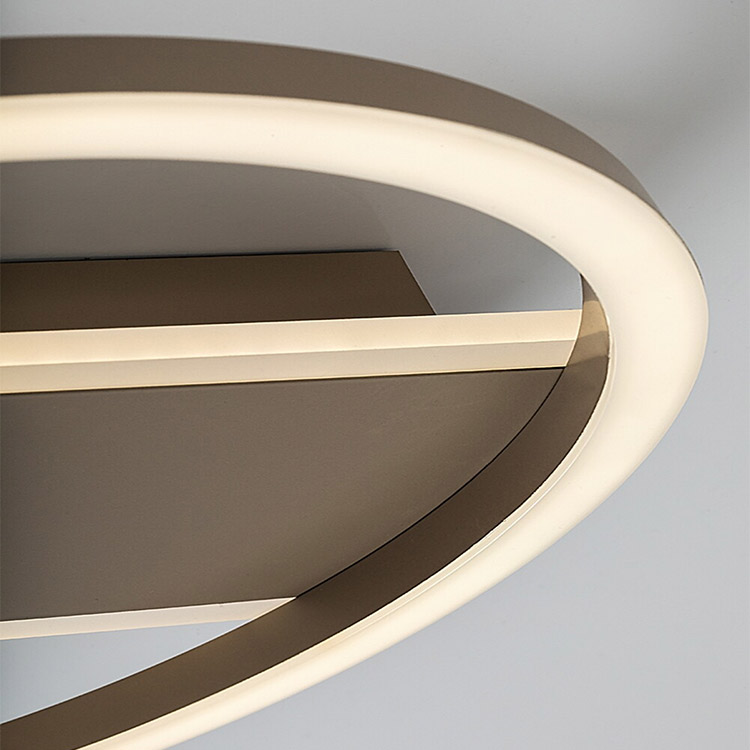 Glavian πλαφονιέρα οροφής Led 24W 4000K 33cm γκρι-μπεζ στρογγυλή (71474) - Image 4