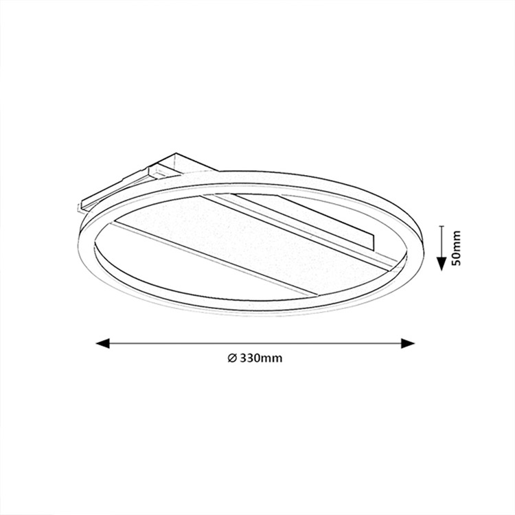 Glavian πλαφονιέρα οροφής Led 24W 4000K 33cm γκρι-μπεζ στρογγυλή (71474) - Image 6