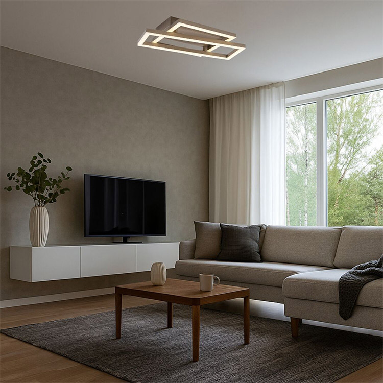 Glavian πλαφονιέρα οροφής Led 24W 4000K 37cm γκρι-μπεζ (71475) - Image 2