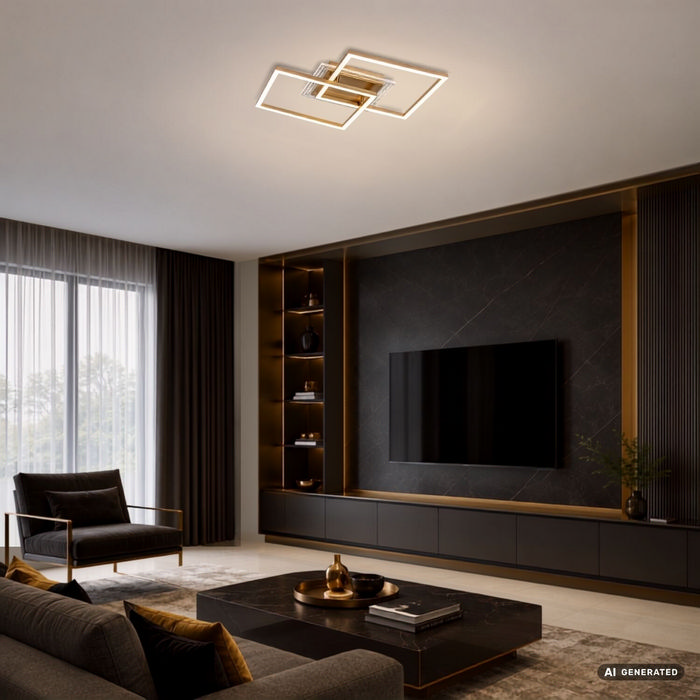 Ottavia φωτιστικό οροφής LED 28W χρυσό (71489) - Image 9