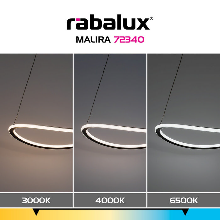 Malira κρεμαστό φωτιστικό οροφής LED 45W CCT dimmable μαύρο 53cm (72340) - Image 8
