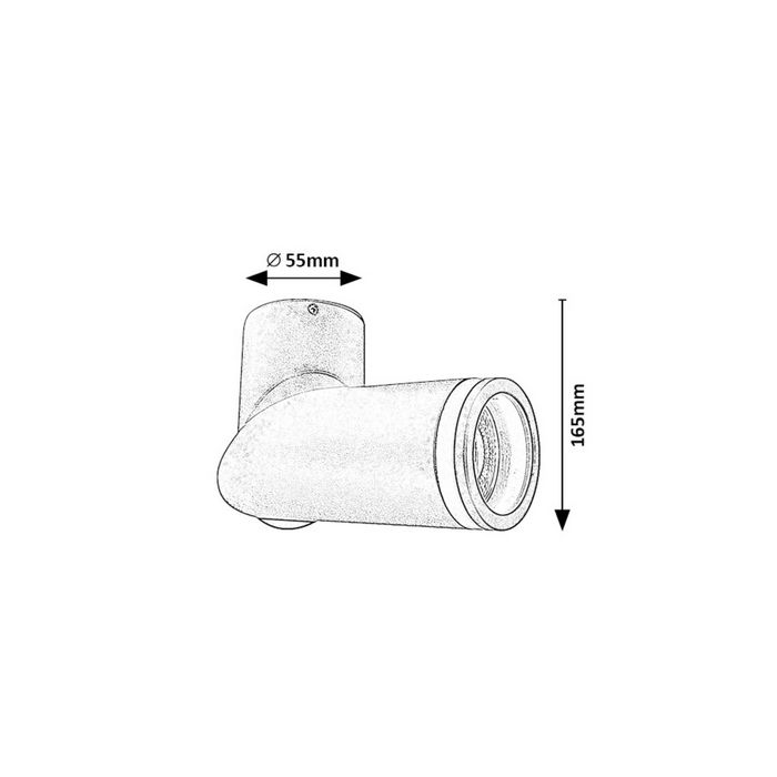 Senobia ρυθμιζόμενο φωτιστικό οροφής GU10 μαύρο 16.5cm (73032) - Image 5