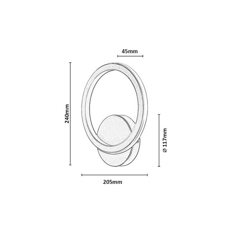 Laven φωτιστικό τοίχου μπάνιου LED 8W 4000K IP44 μαύρο χρυσό (75091) - Image 7