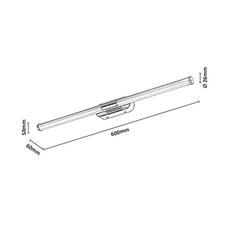 Tenebra φωτιστικό μπάνιου LED 8W 4000K 60cm χρώμιο (75095) - Image 7