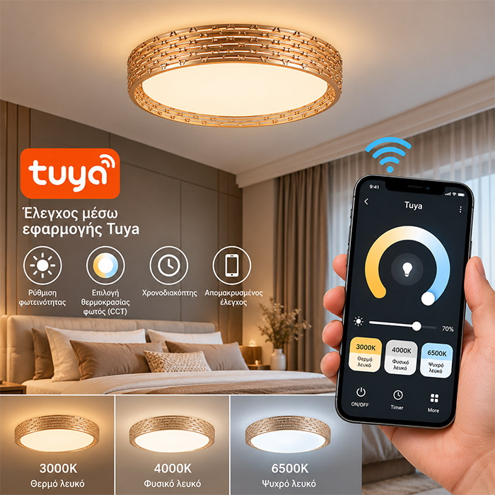 EL-2230 φωτιστικό οροφής LED 36W CCT dimmable tuya (95EL223036CCT) - Image 7