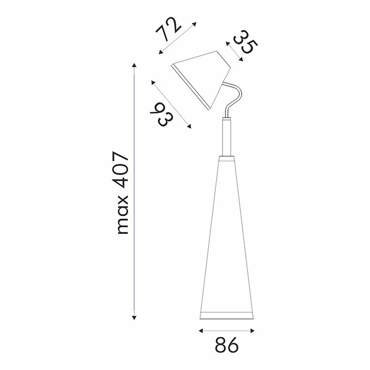 Φωτιστικό γραφείου BL1025LBK Led 6W μαύρο - Image 2